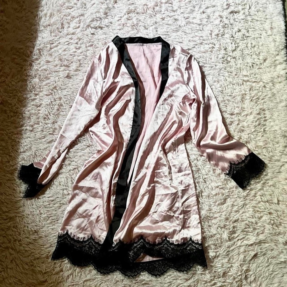 Retro Pinup Sexy McBling Angel Core Lingerie Robe Cover Up Womens S Flirty Fairy